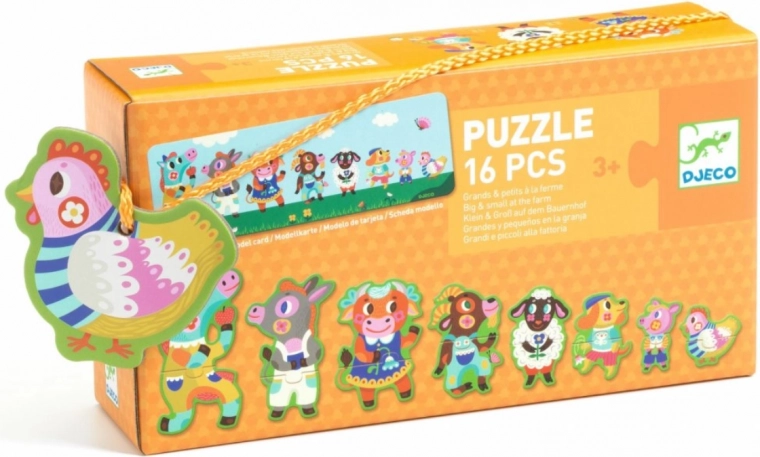 DJECO Puzzle Nagy és Kicsi a Farmon