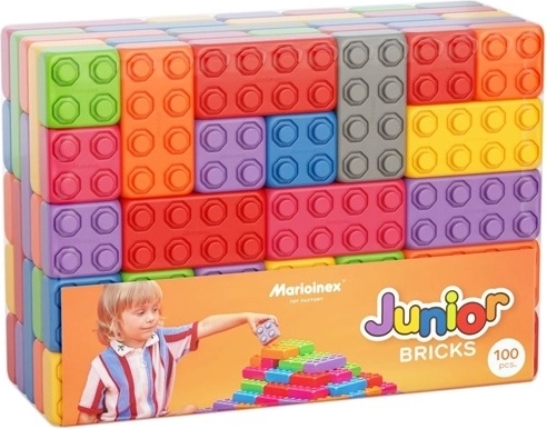 Cihly Junior gyermek építőkészlet ablakokkal és ajtókkal, 100 darab
