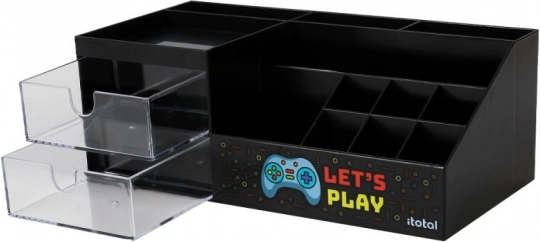Játékos asztali rendszerező fiókokkal LET’S PLAY