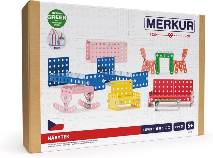 MERKUR fém babaházbútor, 219 darab