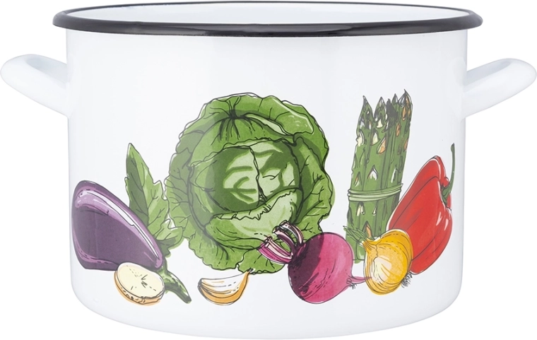 Zománcozott lábas fedővel 4,4 l 20 cm