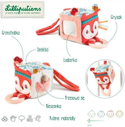 Aktív kocka Alice a kis róka Lilliputiens-től 3 hónapos kortól