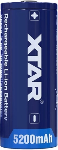 XTAR 26650 tölthető Li-ion akkumulátor 5200 mAh 3,6 V (button top)