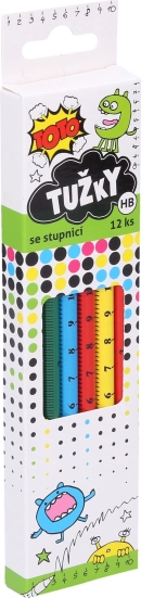Fa HB ceruza 16 cm-es skálával TOTO, 12 darabos készlet