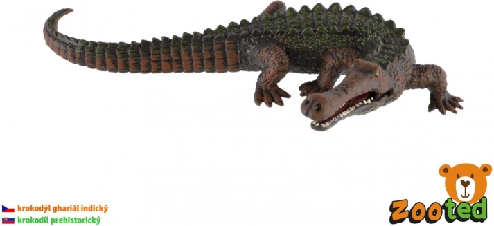 Indiai gaviál műanyag figura, 17 cm