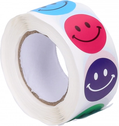Szalag sárga smileykkel, 500 matrica