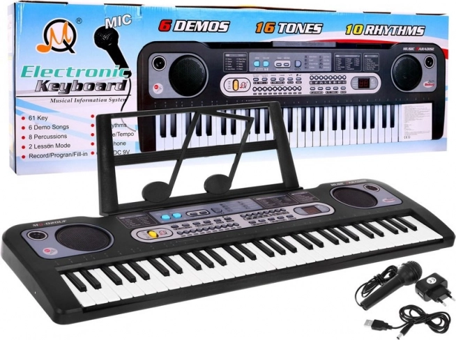 Gyerek szintetizátor mikrofonnal és USB-vel
