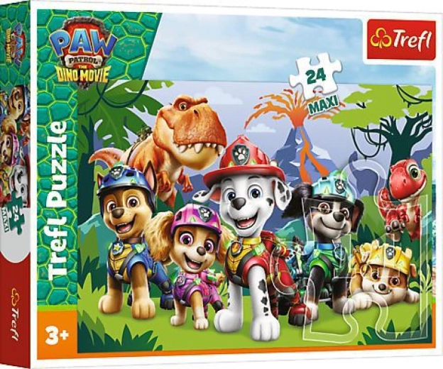 Maxi puzzle 24 darabos Paw Patrol Dino Movie – Őskori barátság 60 × 40 cm