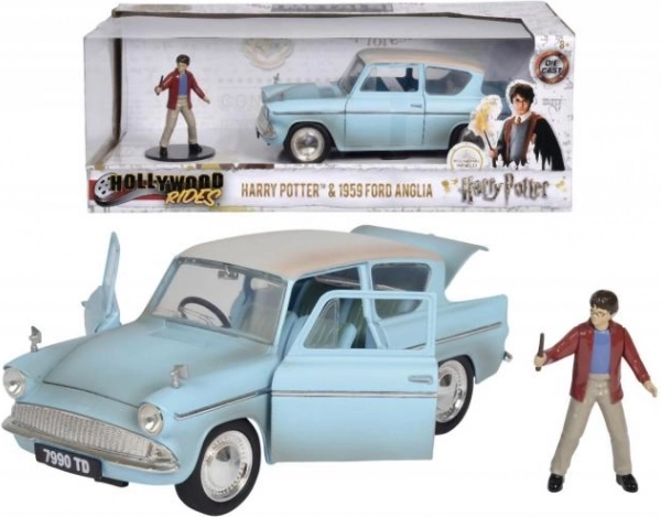 Harry Potter – fém modell Ford Anglia 1959 1:24 figurával