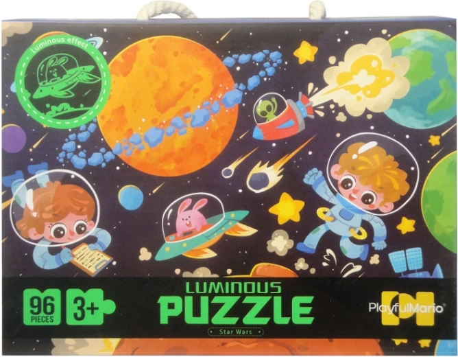 96 darabos, sötétben világító puzzle