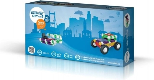 SEVA City mini 1 műanyag építőkészlet hangmodulokkal, 145 elem