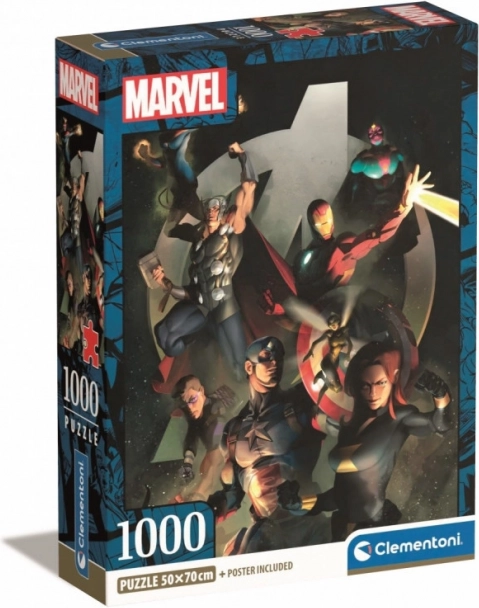 Puzzle 1000 darabos Compact Marvel The Avengers