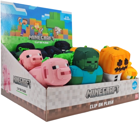 Minecraft plüss kulcstartó