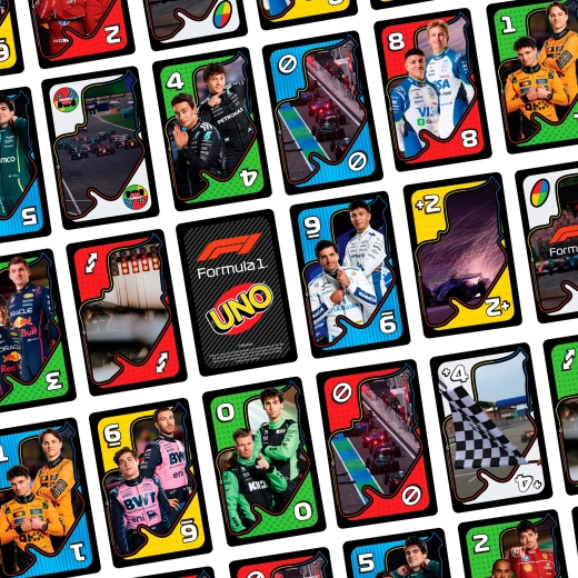 Formula 1-motívumok a kártyákon
