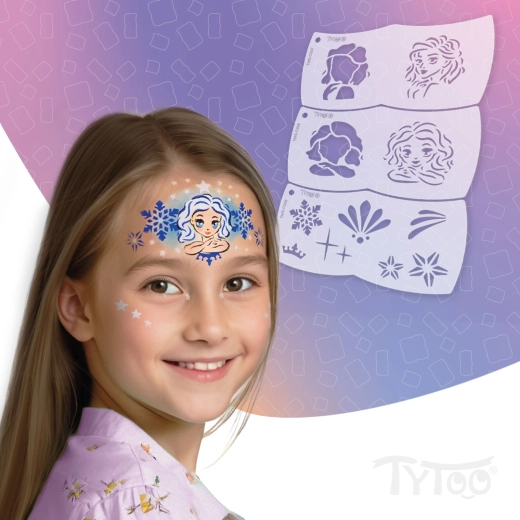 TyToo Mosaic arcfestő sablonok – jégkirálynő – 3 darab