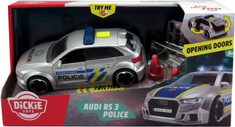 Dickie Audi RS3 cseh rendőrségi kivitelben, fénnyel és hanggal