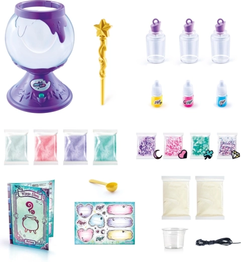 Arany pálca és nyakba akasztható üvegcsék