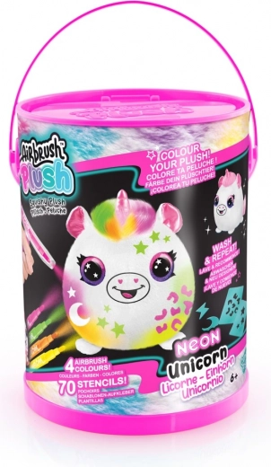 Airbrush kreatív készlet Neon squish plüssökkel