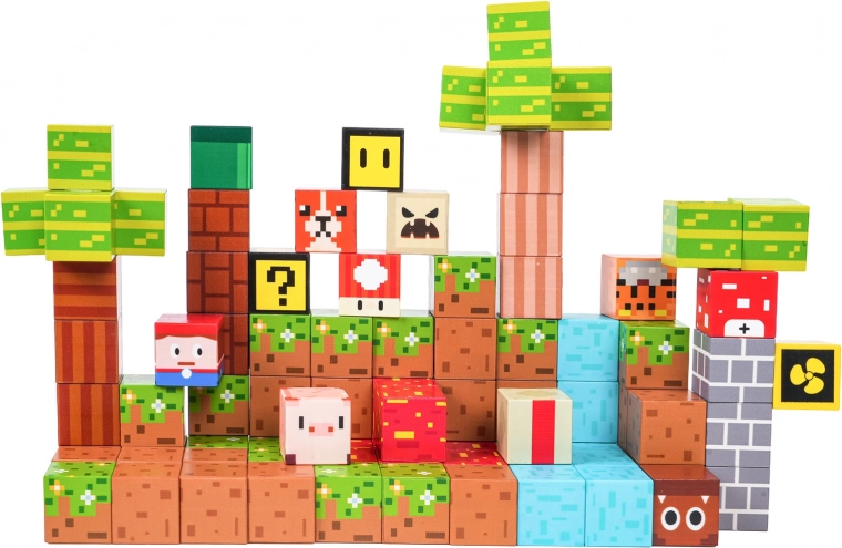 Kreatív pixeles megjelenés és élénk színek