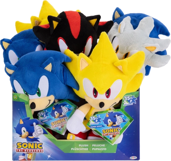 Sonic the Hedgehog plüss figura 23 cm (Wave 14, különböző változatok) - 1 db