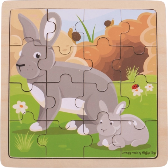 Bigjigs Toys puzzle anya nyúl és nyuszi