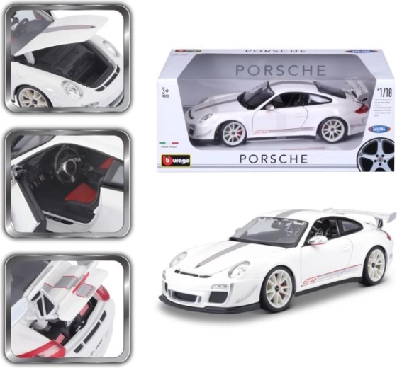 Fém modell Porsche 911 GT3 RS 4.0 1:18 – Bburago, fehér