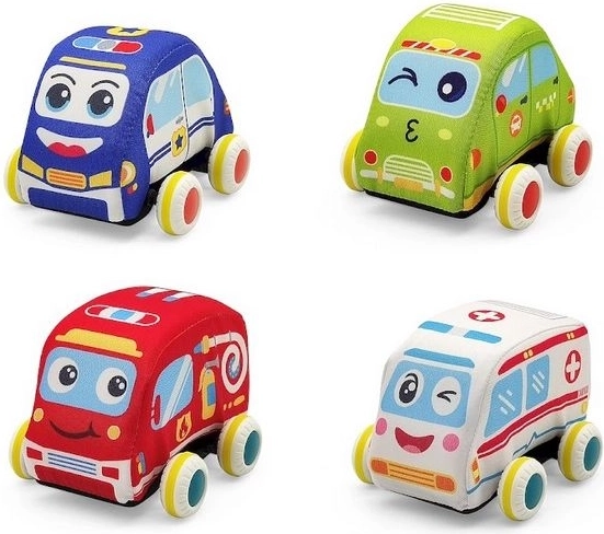 SmilyPlay puha plüss mentőszolgálati kisautó (ambulance) - 1 db