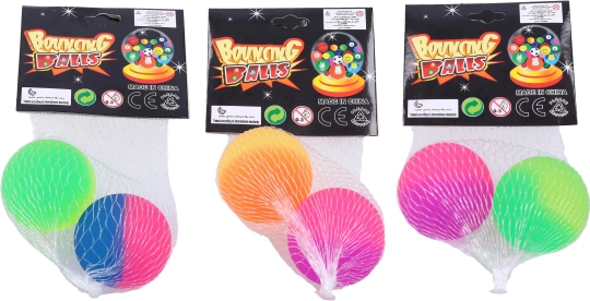 Színes ugráló labdák 4 cm - csomag 2 db