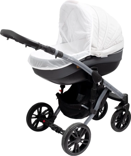 New Baby Basic univerzális babakocsi szúnyogháló, fehér