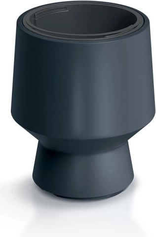 Virágtartó betéttel, 27 cm, antracit