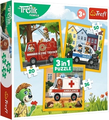 Gyermek puzzle 3 az 1-ben Vidám mosolyok