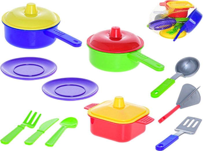 Gyermek edénykészlet hálóban