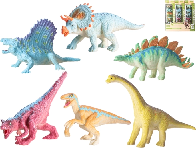 Műanyag dinoszaurusz készlet 6 db (9–12 cm)