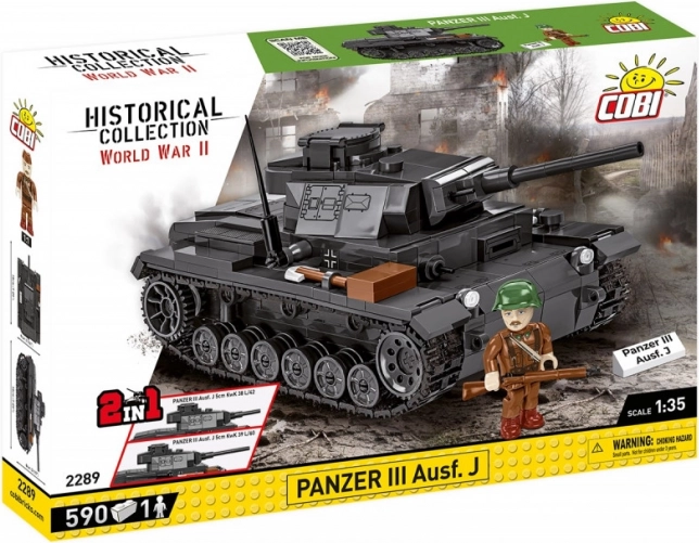 COBI Historical Collection WWII Panzer III Ausf. J építőkészlet – 590 elem