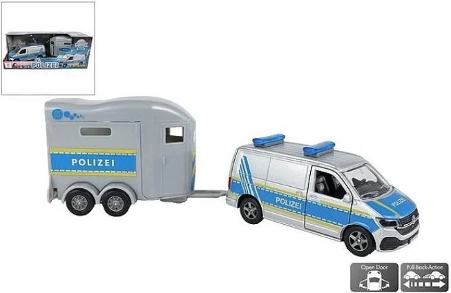 Rendőrségi VW ló(szállító) utánfutóval