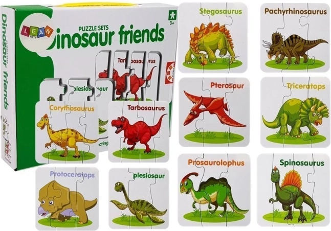 oktató dinoszaurusz kirakó – 10 pár angolul