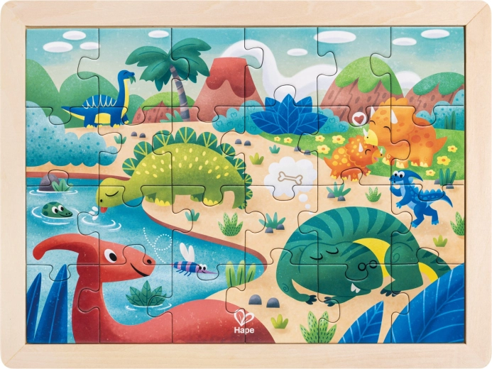 Kiszínezhető dinoszauruszos puzzle