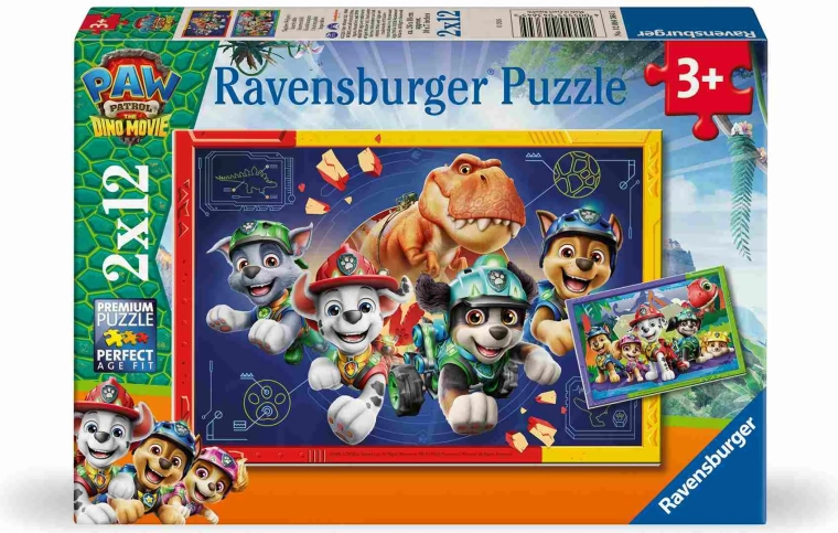 Ravensburger Mancs őrjárat: Dínós film – puzzle 2×12 darab