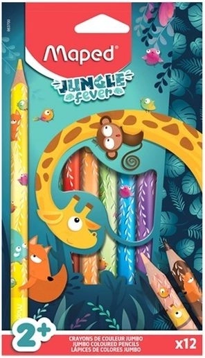 Jumbo viaszkréták Jungle Fever, 12 db-os készlet