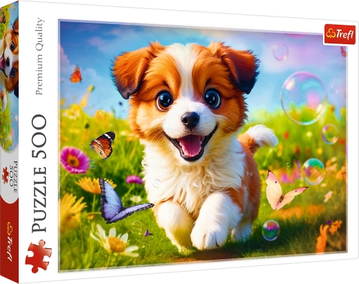 Vidám kiskutya puzzle 500 darab