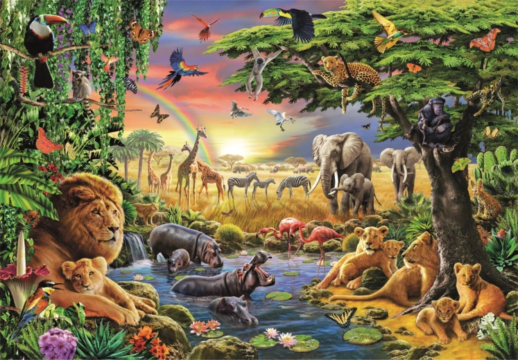 Puzzle Afrikai találkozás 2000 darab