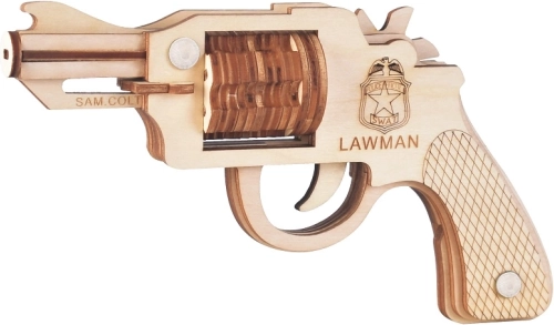 Woodcraft fa 3D puzzle gumipisztoly Colt