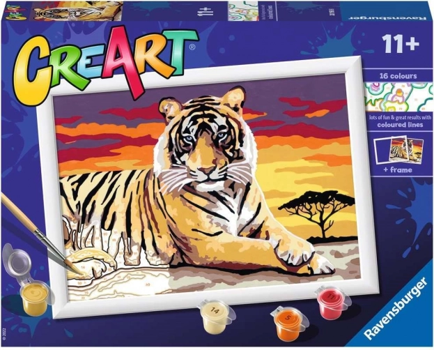 Számozott festés Fenséges Tigris 24x18 cm
