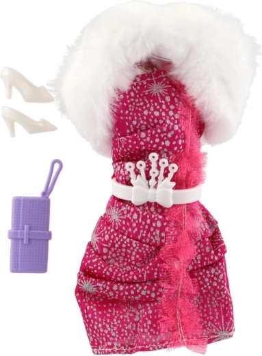 Elegáns ruha puha gallérral