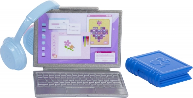 Laptop és fejhallgató tanulós játékhoz