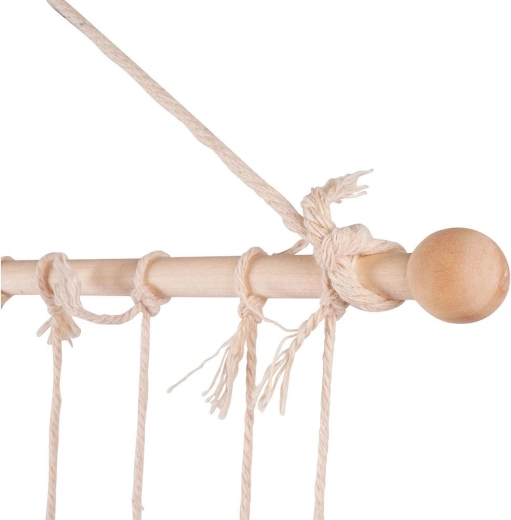 Masszív fa rúd és strapabíró zsinórok