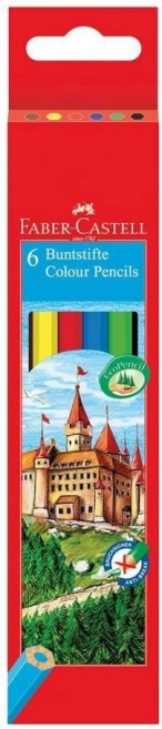 FABER-CASTELL színes ceruzák, 6 darabos készlet