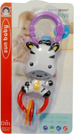 Függő zebra csörgő babáknak