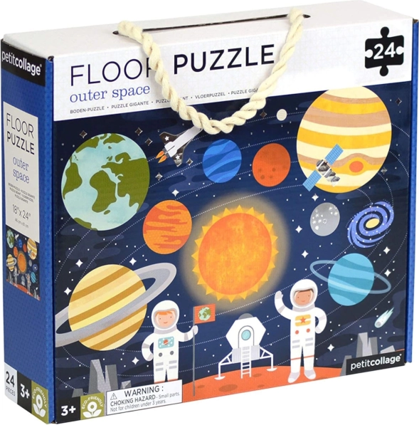 Petit Collage űr témájú padló puzzle