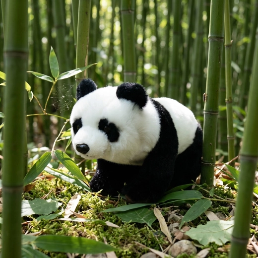 A panda élethű megjelenése